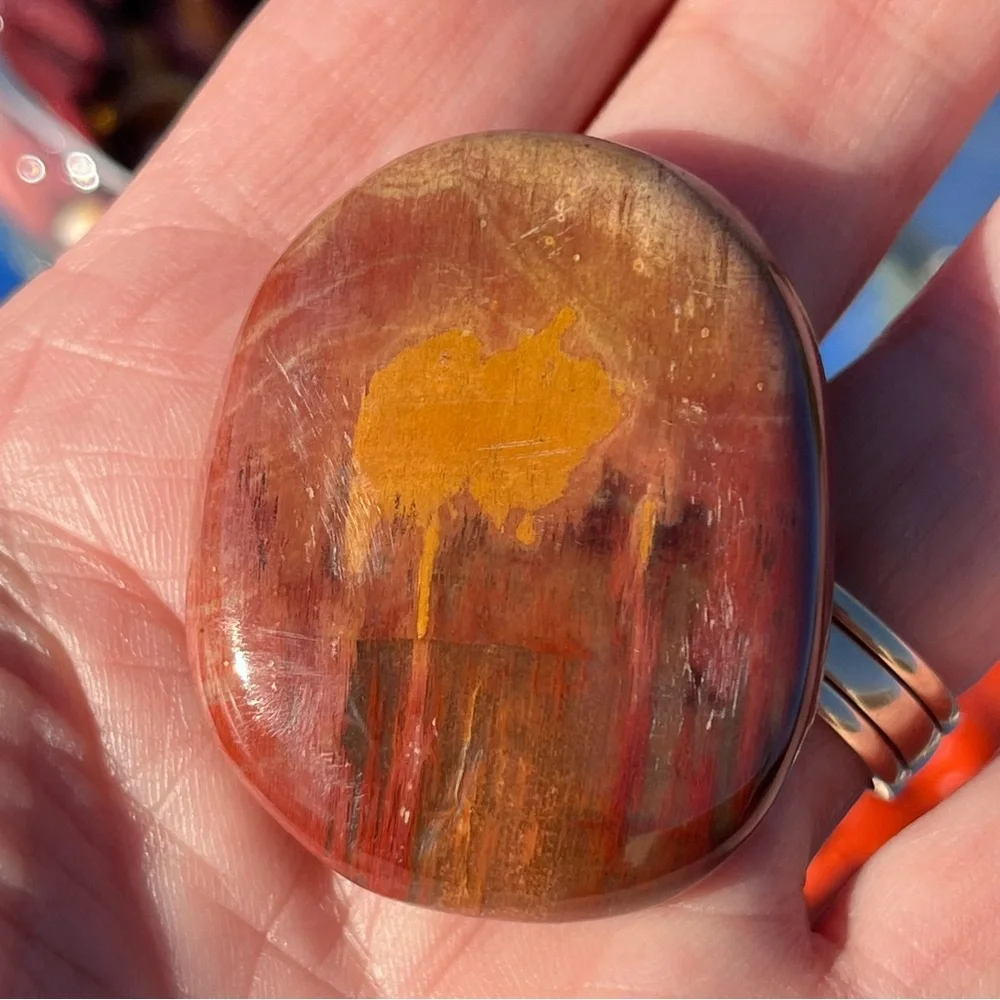 Red Jasper Skull, Sunstone Double Points, Mookite Tumbles, Shungite Tumble - Picture 12 of 17